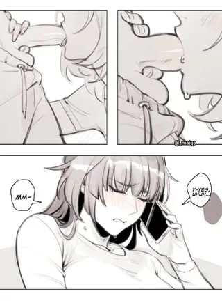 “Y-yea, everything is going good. I feel a lot…lot better~” I struggled to get as you glanced up with those eyes. “Yes, momm~ is having a great time…” (I went home to live with my mom… and you really meant you’d take care of me during my summer break) 
