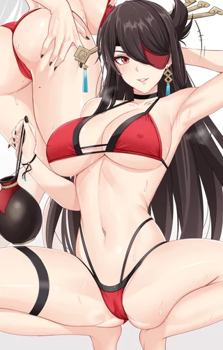 Beidou in bikini (noise_paper) [Genshin Impact]