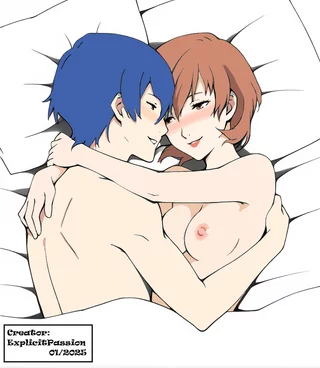 Makoto and Yukari Embrace (OC)