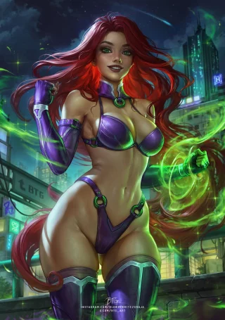 Starfire\'s new suit (Blondynkitezgraja) [Teen Titans]