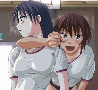 Sakaki & Kagura in Gym Class [Azumanga Daioh]