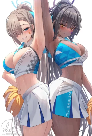 Cheerleaders Asuna and Karin [Blue Archive]