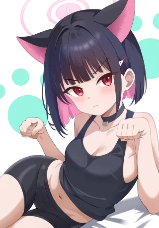Kazusa Striking a Cute Pose [Blue Archive]