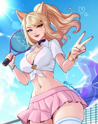 \"Queen on the stage, queen on the court.\" ~Ahri K/DA. (KonomiArts)