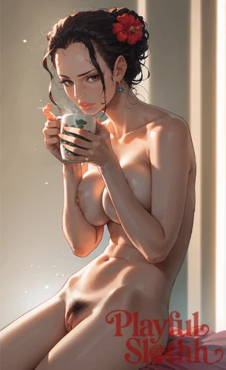 \"A good cup of coffee is like a secret... rich, bold, and best enjoyed in silence.\" - Viola - Playful Slothh