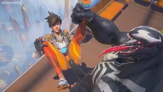 Truly the only way to settle the \"rivalry\" [Tracer x Venom](Dzooworks)