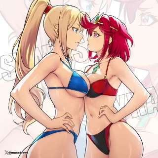 Samus and Pyra Face-Off (Mune) [Metroid x Xenoblade]