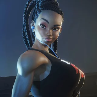(Kimberly) caught you staring at her breasts and ass. [Street Fighter 6]