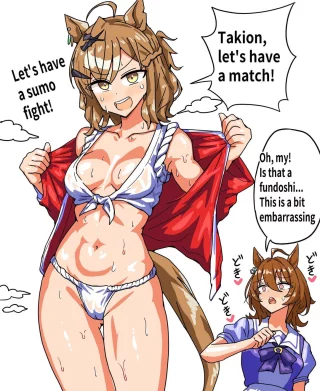 Fundoshi-wearing cool girl by abebe0413