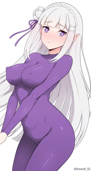 Emilia\'s Skintight Bodysuit [Re:Zero]