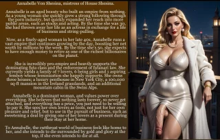 Mistress Annabelle Von Shesina [futa empire] [documentary] [business-oriented]