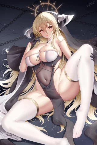 Implacable spreading her legs