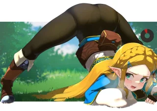 Zelda is all caked up