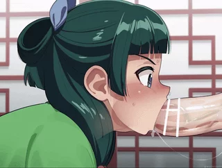 [Kusuriya no Hitorigoto] Maomao shows off her deepthroating skills (mizumizuni) 