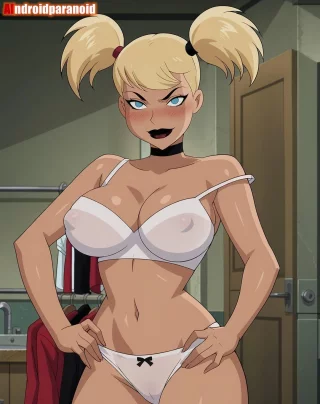[AndroidParanoid] (D.C. Batman & Harley Quinn Movie) Harley Quinn in see through underwear.