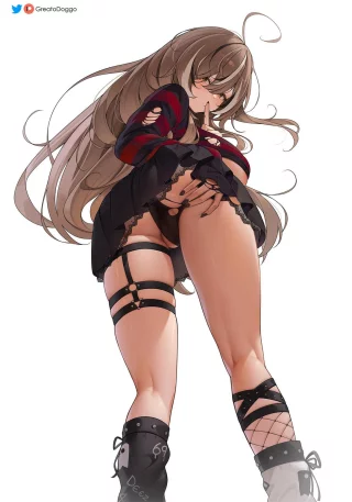 Mumei caught you lookin but she won\'t tell on you
