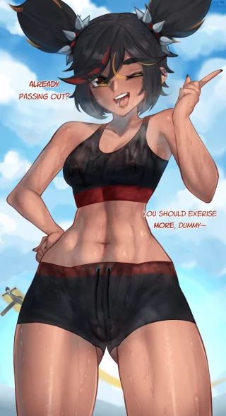 exercising with xinyan be like: [by me]