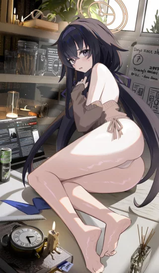 Ui\'s smooth thighs [Blue Archive]