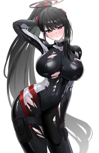 Rio\'s slightly ripped bodysuit