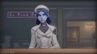 Widowmaker paying for her wine (Aphy3d)