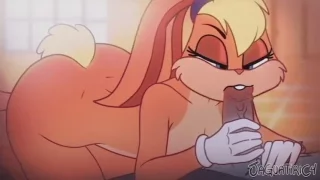 Rule 34 Lola Bunny sucking and fucking cock [Looney Tunes] (jaguatiric4)