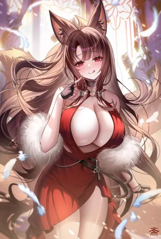 Akagi in red dress (碳酸 / szmmm303) [Azur Lane]