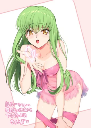(Artist: 嵐月) C.C.\'s lingerie [Code Geass]