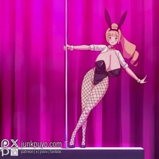 Bunny Girl on pole [Original]