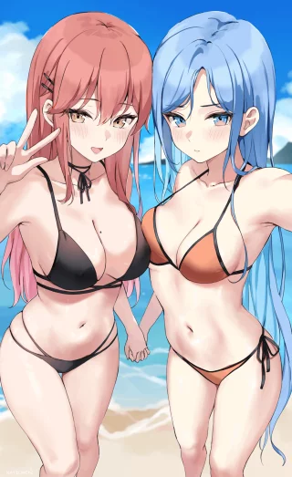 Liliya and Minah\'s Beach Selfie [Original]