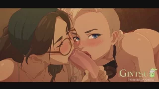 Alma & Gemma blowjob (Gintsu) [Monster Hunter Wilds]