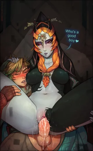 Link, Midna - Links gets head pats for being good (Yellowroom) [The Legend of Zelda Twilight Princess]