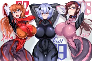 Asuka, Rei & Mari [Neon Genesis Evangelion] (Puripuri Jet)