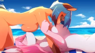 Michiru and Nazuna Breast Friends [Brand New Animal]