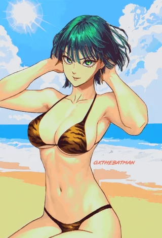 Fubuki in a Tiger Bikini [One Punch Man]