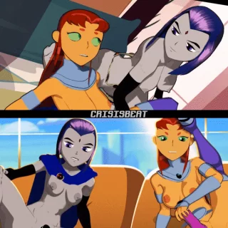 Forgetting the security cameras during girl time at Titans Tower
