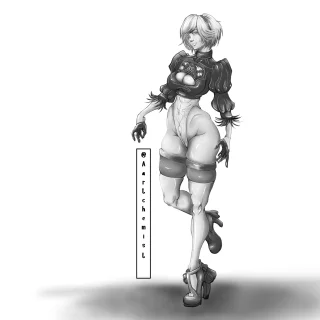 2b nier automata by (Aartchemist)