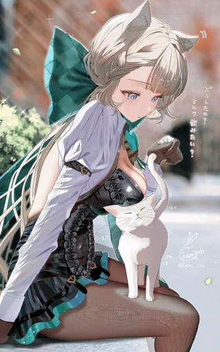 Lynette with neko (カブウサギ / kabu_usa) [Genshin Impact]