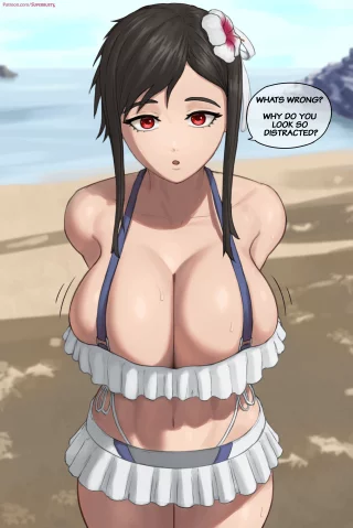Tifa in her swimsuit [Final Fantasy]