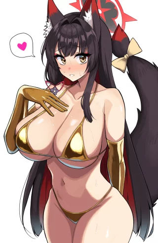 Late Golden Bikini Wakamo (mahinatayuzu) [Blue Archive]