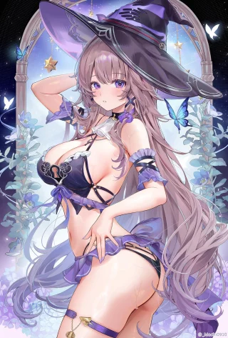 The Herta in bikini (MACHI / _Machi0910) [Honkai Series / Honkai: Star Rail]
