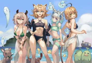 Summer Nimi, Doki, Mint, and Dooby [Indie VTubers]