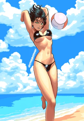 Fubuki playing with a ball [One Punch Man]