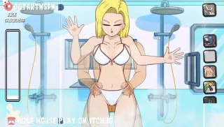 Android 18 in the shower (HoleHouseGame)
