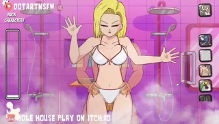 Android 18 In The Shower (HoleHouse)