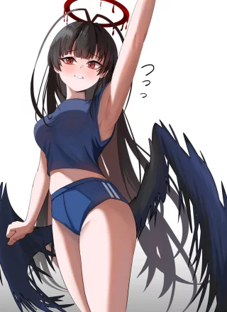 Tsurugi Looking Beautiful in Buruma [Blue Archive]