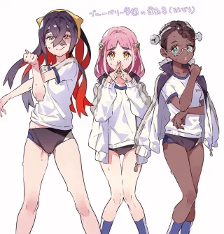 Carmine, Lacey & Amarys Looking Good in Buruma [Pokemon]