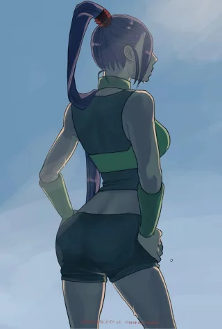 Wet Martina from Behind [Dragon Quest]