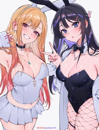 Bunny Marin Kitagawa & Mai Sakurajima