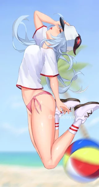 Daily Ganyu Lewdie #1214 Beach Day