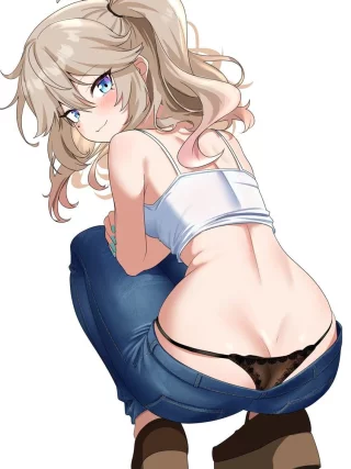 Tsumugi has a whale tail
